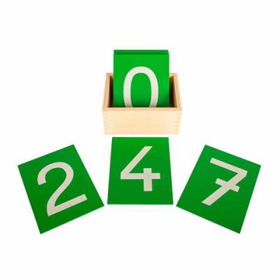 Sandpapierziffern 0 - 9, Zahlen fühlen, begreifen und schreiben lernen mit Montessori-Material von Montessori-Shop